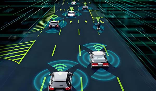 Tuner on the smart robot, imitation cut under the road